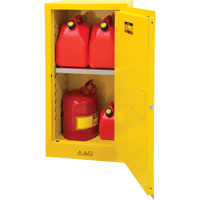 Flammable Storage Cabinet, 16 gal., 1 Door, 23" W x 44" H x 18" D Infinity Industrial Services Inc.
