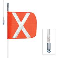 Tiges de s&eacute;curit&eacute; robustes Safety Whip, Fixation Filet&eacute;, Hauteur 8', Orange Infinity Industrial Services Inc.