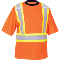 T-shirt de s&eacute;curit&eacute;, Polyester, Moyen, Orange haute visibilit&eacute; Infinity Industrial Services Inc.