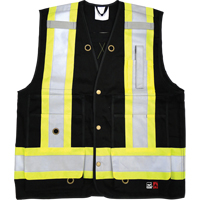 Veste de s&eacute;curit&eacute; ignifug&eacute;e pour arpenteur, Noir, Petit, Coton Infinity Industrial Services Inc.