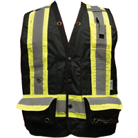 Veste de s&eacute;curit&eacute; ignifug&eacute;e pour arpenteur, Noir, Petit, Polyester Infinity Industrial Services Inc.