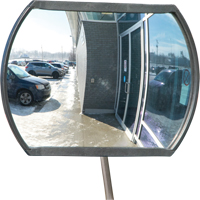 Miroir convexe rectangulaire/rond avec bras t&eacute;lescopique, 12" h x 18" la, Int&eacute;rieur/Ext&eacute;rieur Infinity Industrial Services Inc.