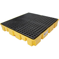 Poly-Slim-Line Spill Pallet with Drain, 66 US gal. Spill Capacity, 49" x 49" x 8.75" Infinity Industrial Services Inc.