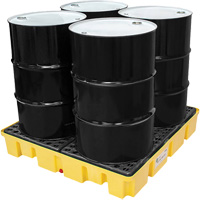 Poly-Slim-Line Spill Pallet with Drain, 66 US gal. Spill Capacity, 49" x 49" x 8.75" Infinity Industrial Services Inc.