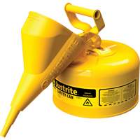 Bidons s&eacute;curitaires, Type I, Acier, 2,5 gal. US, Jaune, Homologu&eacute; FM/List&eacute; UL/ULC Infinity Industrial Services Inc.