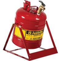 Bidon avec robinet s&eacute;curitaires pour laboratoires, Type I, Acier, 5 gal. US, Rouge, Homologu&eacute; FM Infinity Industrial Services Inc.