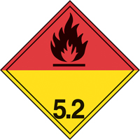 TDG Shipping Labels, Class 5.2, Organic Peroxides, Paper Infinity Industrial Services Inc.