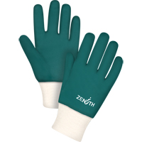 Double Dipped Green Gloves, 10" L, PVC, Cotton Jersey Inner Lining, 70-mil Infinity Industrial Services Inc.