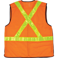 5-Point Tear-Away Traffic Safety Vest, High Visibility Orange, Medium, Polyester Infinity Industrial Services Inc.
