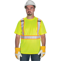 T-shirt conforme &agrave; la CSA, Polyester, Moyen, Jaune lime haute visibilit&eacute; Infinity Industrial Services Inc.