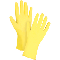 Premium Canary Yellow Chemical-Resistant Gloves, Size Small/7, 12" L, Rubber Latex, Flock-Lined Inner Lining, 15-mil Infinity Industrial Services Inc.