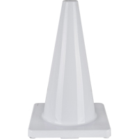 C&ocirc;ne de couleur pour la signalisation, 18", Blanc Infinity Industrial Services Inc.