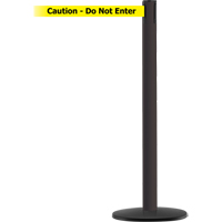 Montant pour syst&egrave;me Advance TensaBarrier, Acier, 36" h, Ruban Noir/Jaune, Longueur du ruban 7,5' Infinity Industrial Services Inc.