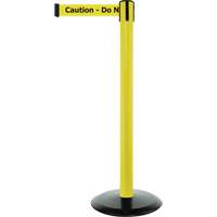 Montant pour syst&egrave;me Advance TensaBarrier, Acier, 36" h, Ruban Noir/Jaune, Longueur du ruban 7,5' Infinity Industrial Services Inc.