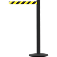 Montant pour syst&egrave;me Advance TensaBarrier, Acier, 36" h, Ruban Noir/Jaune, Longueur du ruban 7,5' Infinity Industrial Services Inc.