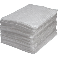 Premium Fine Fiber Sorbent Pads, Oil Only, 15" x 17", 25 gal. Absorbancy Infinity Industrial Services Inc.
