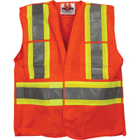 Veste de s&eacute;curit&eacute; pour la circulation, Orange haute visibilit&eacute;, Moyen/Petit, Polyester Infinity Industrial Services Inc.