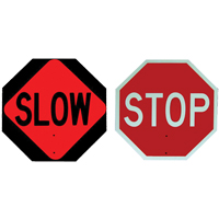 Double-Sided "Stop/Slow" Traffic Control Sign Infinity Industrial Services Inc.