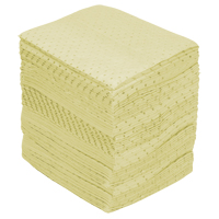 Industrial-Grade Fine Fibre Sorbent Pads, Hazmat, 15" x 17", 40 gal. Absorbancy Infinity Industrial Services Inc.