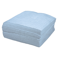 Premium Blue Bonded Sorbent Pads, Oil Only, 15" x 17", 8 gal. Absorbancy Infinity Industrial Services Inc.