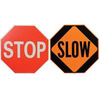 Double-Sided "Stop/Slow" Traffic Control Sign Infinity Industrial Services Inc.