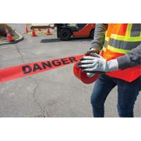 Ruban pour barricade Danger, Bilingue, 3" la x 1000' lo, 1,5 mil, Noir/rouge Infinity Industrial Services Inc.