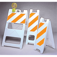 Barricades, Folding, 25" L x 45" H, Orange/White Infinity Industrial Services Inc.