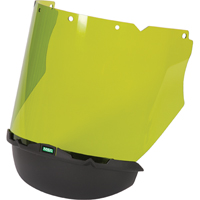 V-Gard&reg; Visor with Chin Protector for Arc Flash Application, Polycarbonate, Green Tint Infinity Industrial Services Inc.