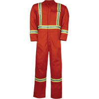 Unlined Hi-Vis Coveralls, Size Small, Orange Infinity Industrial Services Inc.