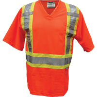T-shirt de s&eacute;curit&eacute; en maille, Polyester, Petit, Orange Infinity Industrial Services Inc.
