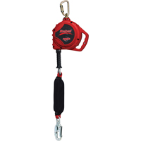 Cordage de s&eacute;curit&eacute; auto-r&eacute;tractable Rebel pour bas de pente, 20', Acier galvanis&eacute;, Pivotant Infinity Industrial Services Inc.