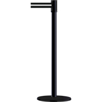 Montant pour barri&egrave;re Slimline TensaBarrier, Acier, 38" h, Ruban Noir/Blanc, Longueur du ruban 7,5' Infinity Industrial Services Inc.