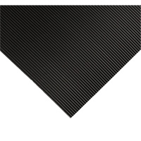 Corrugated Switchboard Matting No.702, 2' W x 10' L, 1/4" Thickness, Black, PVC Infinity Industrial Services Inc.