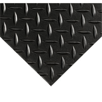 Diamond-Plate Switchboard Matting No.701, 2' W x 10' L, 1/4" Thickness, Black, PVC Infinity Industrial Services Inc.