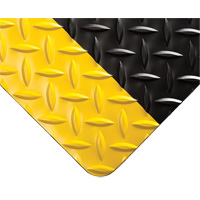 Diamond-Plate Switchboard Matting No.701, 3' W x 75' L, 1/4" Thickness, Black/Yellow, PVC Infinity Industrial Services Inc.