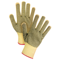 Gants tricot&eacute;s deux c&ocirc;t&eacute;s, sans couture, &agrave; pois, Taille Petit/7, Calibre 7, Rev&ecirc;tement PVC, Enveloppe en Kevlar, ASTM ANSI niveau A2/EN 388 niveau 3 Infinity Industrial Services Inc.