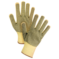 Gants tricot&eacute;s deux c&ocirc;t&eacute;s, sans couture, &agrave; pois, Taille Grand/9, Calibre 7, Rev&ecirc;tement PVC, Enveloppe en Kevlar, ASTM ANSI niveau A2/EN 388 niveau 3 Infinity Industrial Services Inc.