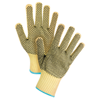 Gants tricot&eacute;s deux c&ocirc;t&eacute;s, sans couture, &agrave; pois, Taille T-Grand/10, Calibre 7, Rev&ecirc;tement PVC, Enveloppe en Kevlar, ASTM ANSI niveau A2/EN 388 niveau 3 Infinity Industrial Services Inc.