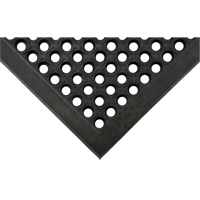 Tapis antifatigue, &agrave; fentes, 3' x 5' x 7/8", Noir, Caoutchouc naturel Infinity Industrial Services Inc.