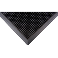 Outdoor Entrance Matting, Rubber, Scraper Type, Textured Pattern, 2' x 2-2/3', Black Infinity Industrial Services Inc.