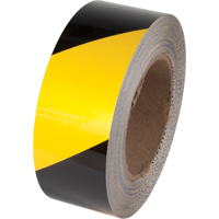 Ruban de marquage pour plancher Tuff Mark, 3" x 100', Polyester, Noir et jaune Infinity Industrial Services Inc.