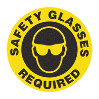"Safety Glasses" Floor Sign, Adhesive, English with Pictogram Infinity Industrial Services Inc.