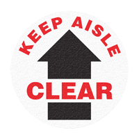 "Keep Aisle Clear" Floor Sign, Adhesive, English with Pictogram Infinity Industrial Services Inc.