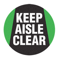 "Keep Aisle Clear" Floor Sign, Adhesive, English with Pictogram Infinity Industrial Services Inc.