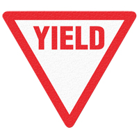 "Yield" Floor Sign, Adhesive, English with Pictogram Infinity Industrial Services Inc.
