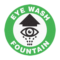 "Eye Wash Fountain" Floor Sign, Adhesive, English with Pictogram Infinity Industrial Services Inc.