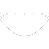 Visi&egrave;re d&eacute;coup&eacute;e &agrave; l'emporte-pi&egrave;ce Dynamic, PETG, Teinte Transparent Infinity Industrial Services Inc.