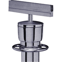 Support d'enseigne pour poteau portable, Chrome satin&eacute; Infinity Industrial Services Inc.