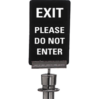 Enseigne de contr&ocirc;le des foules  Exit: Please Do Not Enter , 11" x 7", Plastique, Anglais Infinity Industrial Services Inc.