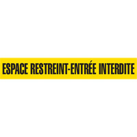 Rubans pour barricades, Français, 3" la x 1000' lo, 3 mils, Noir sur jaune Infinity Industrial Services Inc.